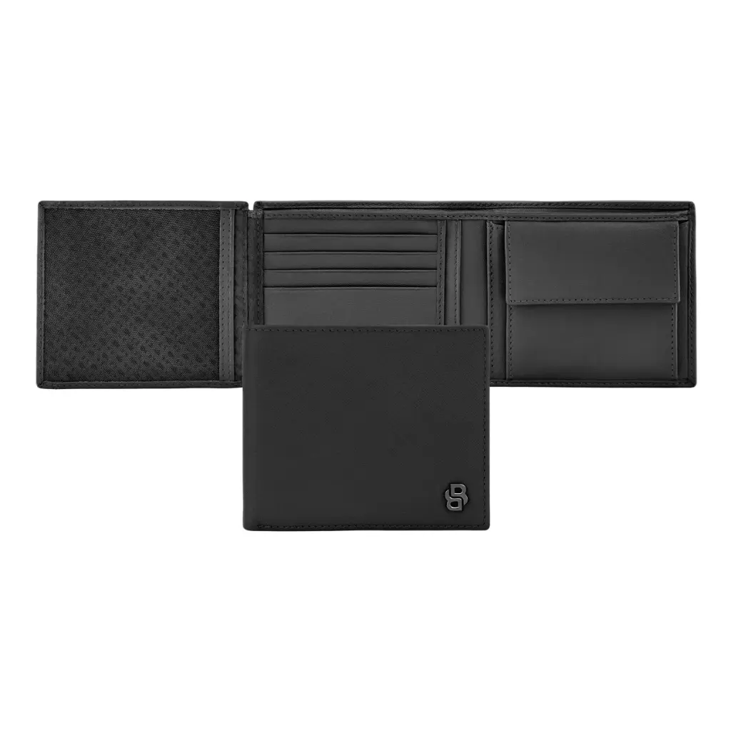 Portefeuille avec flap Double B Saffiano